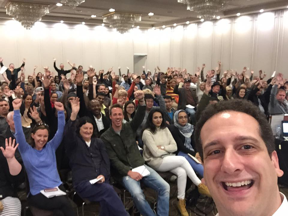 Brendan Elias with hundreds of seminar attendees